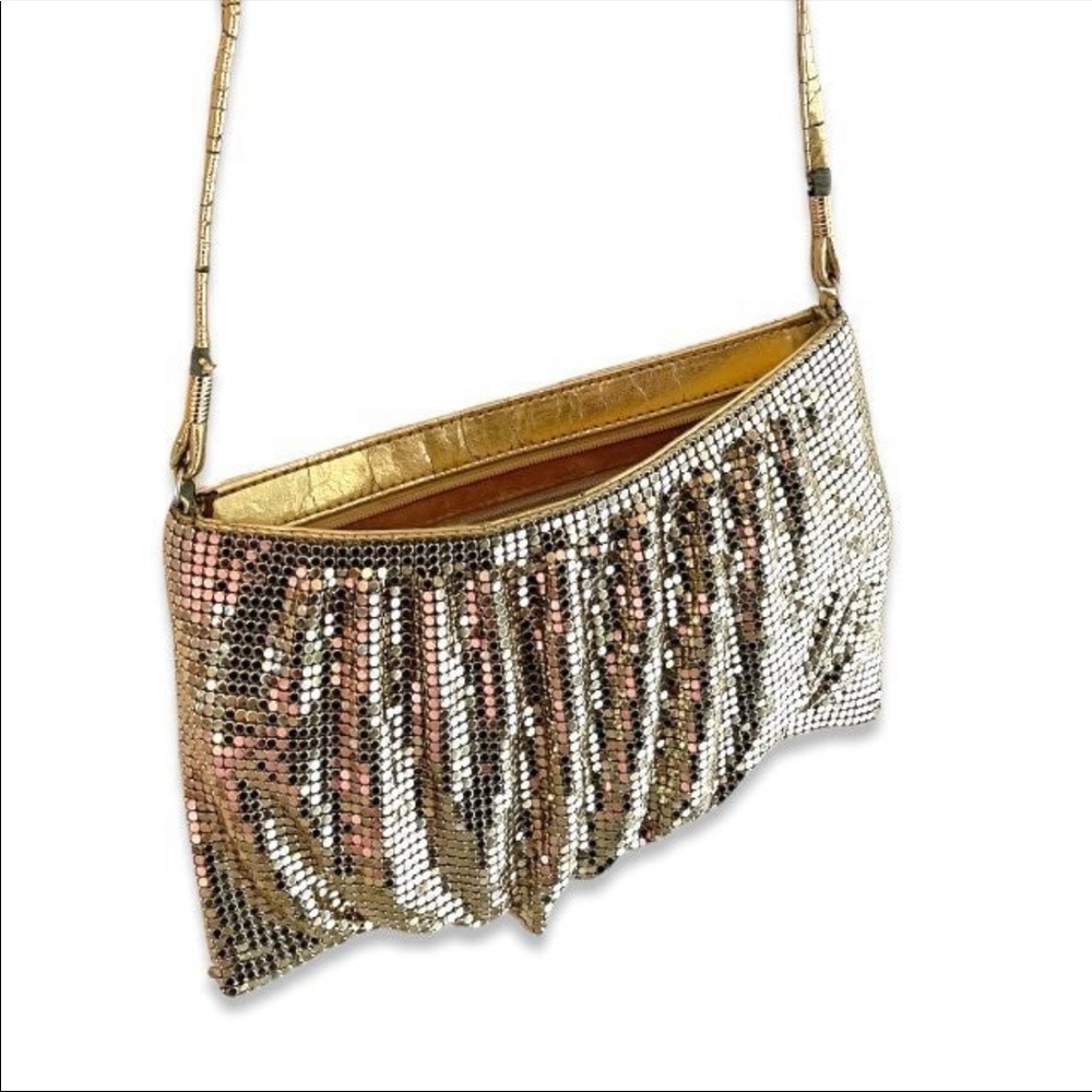 Vintage Whiting and Davis Gold Sequin Shoulder Bag